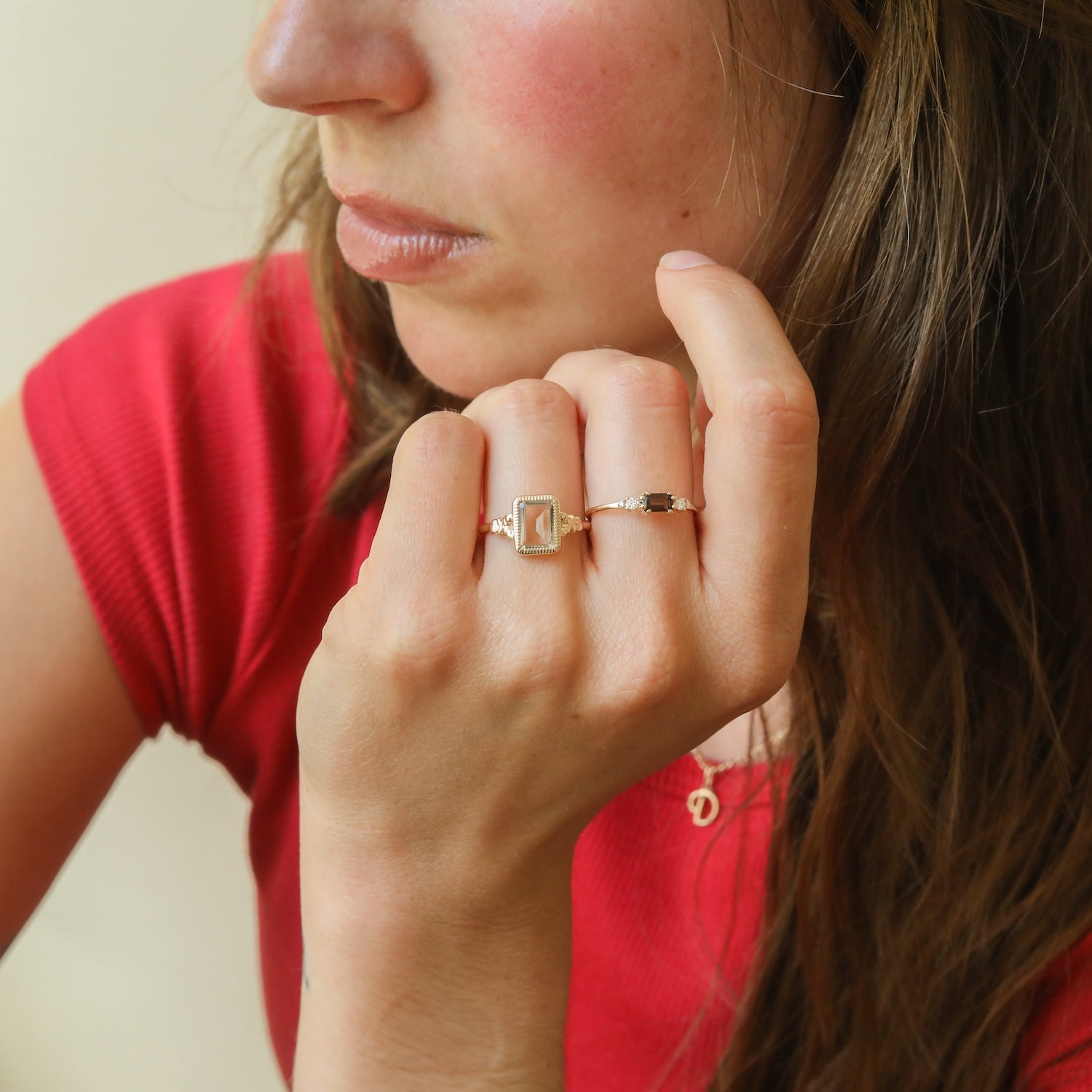 Noa Smoky Diamond ring | 9K