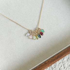 London Blue Topaz Birthstone Pendant December | 14K Gold