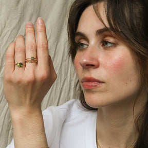 Ciara Tourmaline Diamond ring | 9K